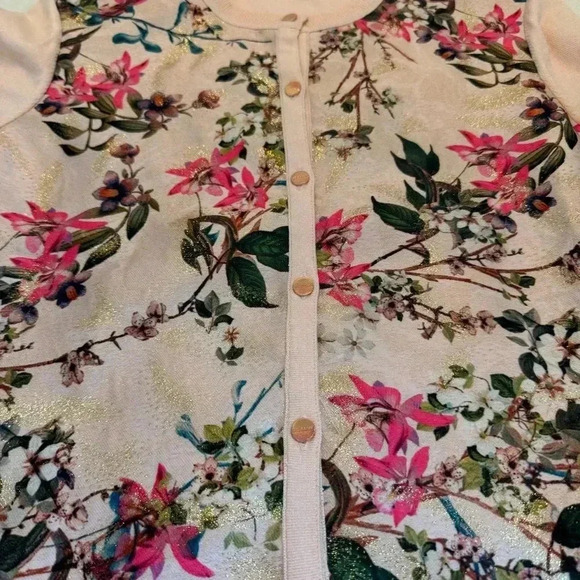 Ted BakerBlossom Jacquard Cardigan Size 2 - Picture 4 of 10